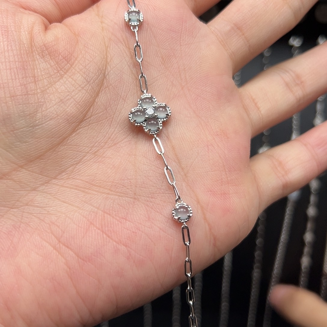 翡翠银S925镶嵌手链