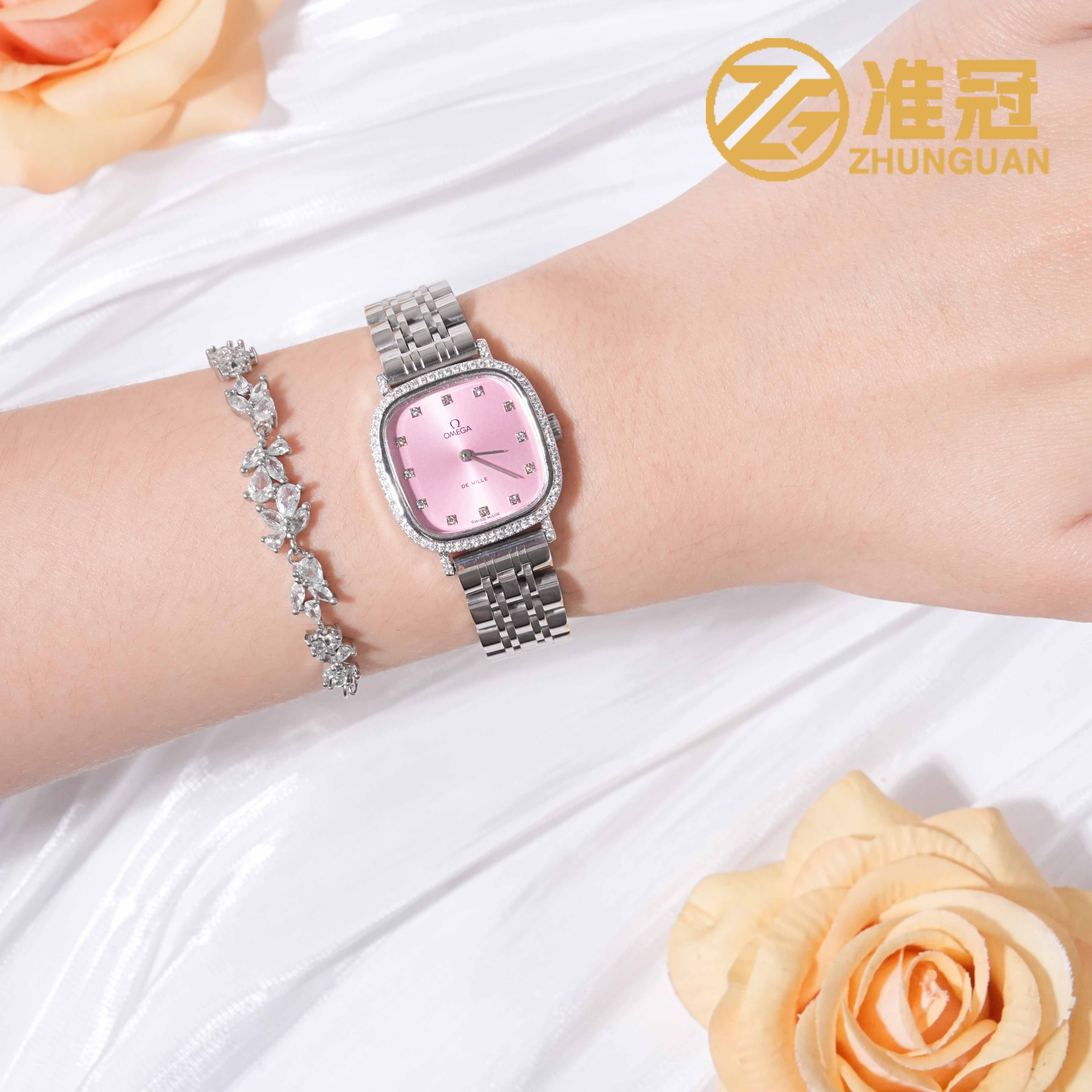 95新 Omega/欧米茄 24.5mm手动机械YK5245后钻碟飞瑞士名表凯1