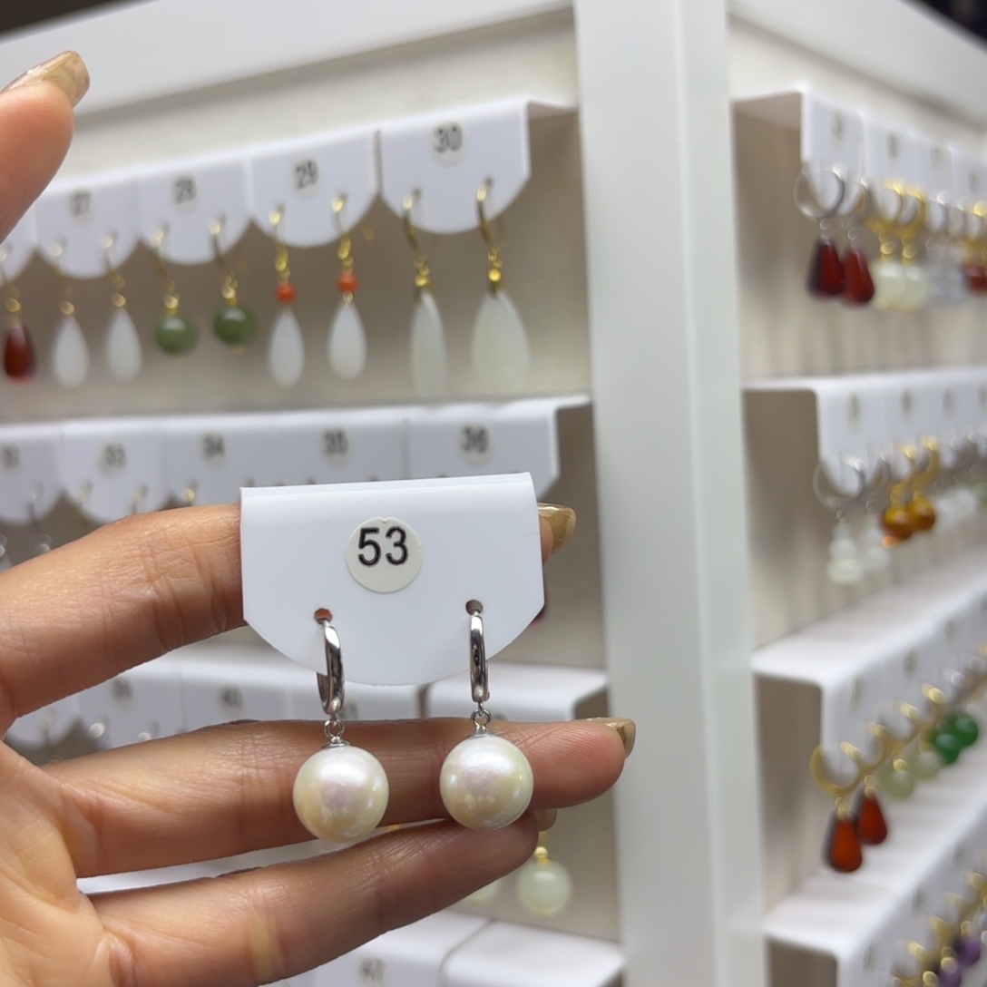 耳饰淡水珍珠银S925镶嵌