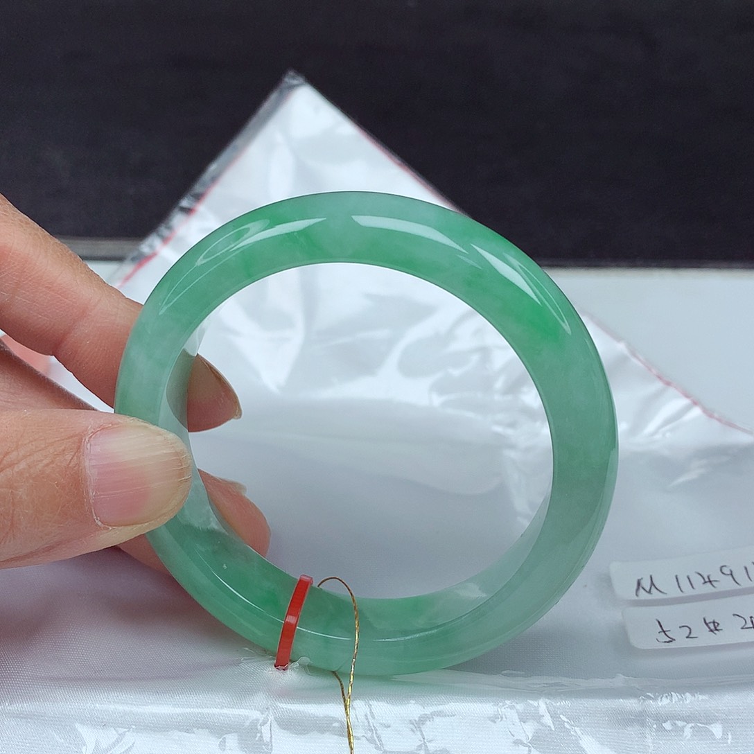 未镶嵌手镯翡翠52圈4914