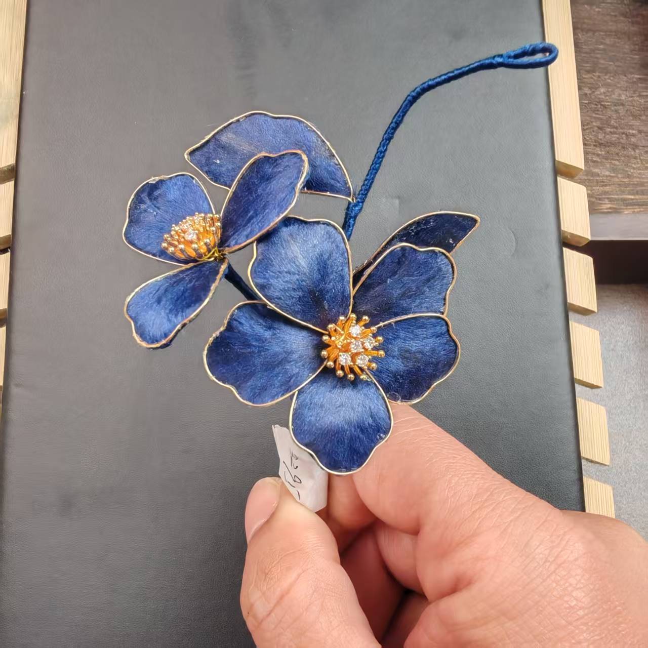 春风 非遗绒花古风配饰 发夹（手工制品 默认微瑕）3295