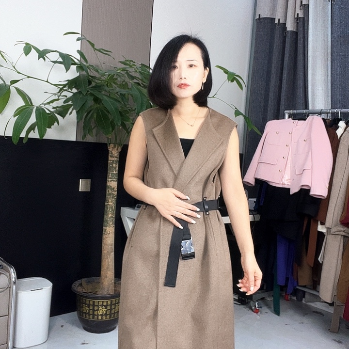 双面呢马甲连衣裙S码