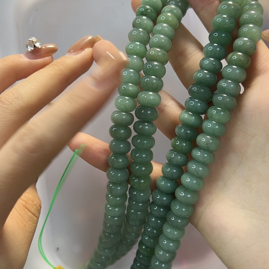 玛瑙/玉髓合金珠宝半成品东陵玉卡10大算盘一条