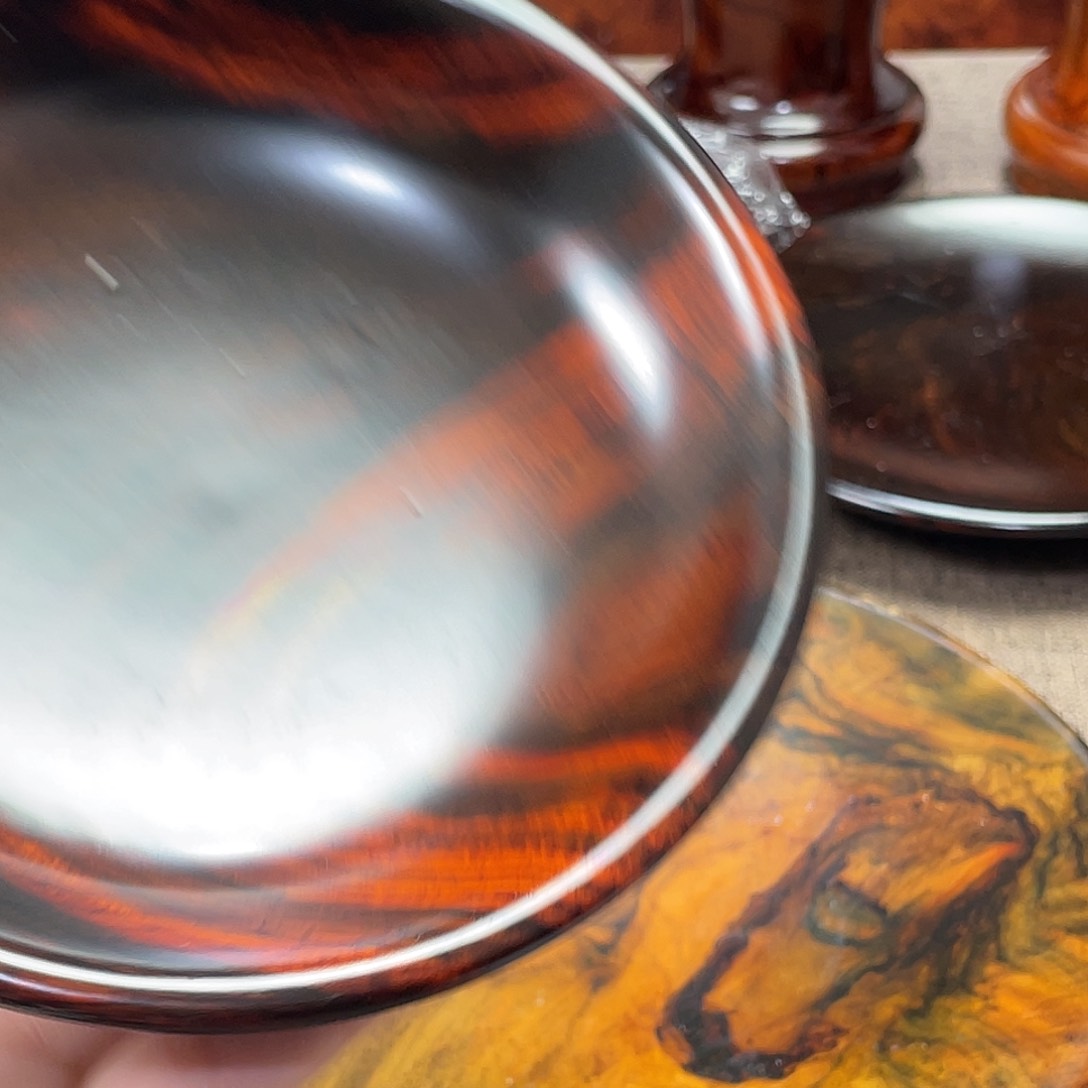 交趾黄檀（大红酸枝）老*计木碟