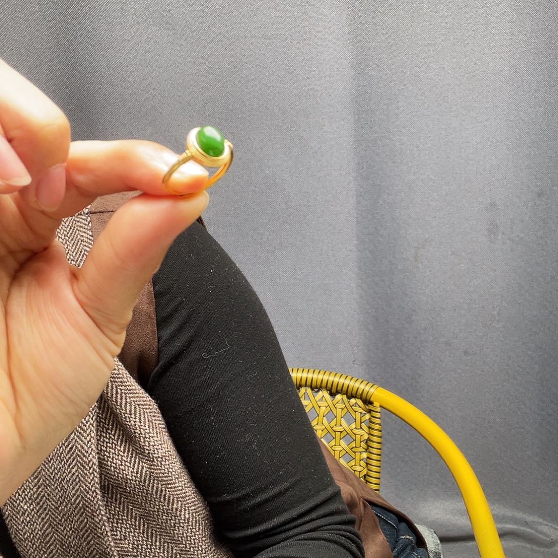 和田玉银S925镶嵌戒指