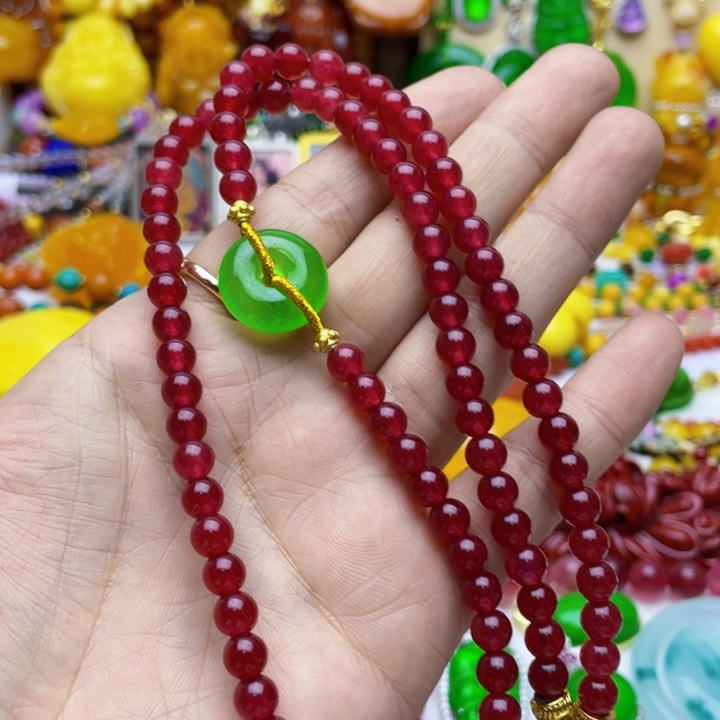 树脂制品38号红色项链