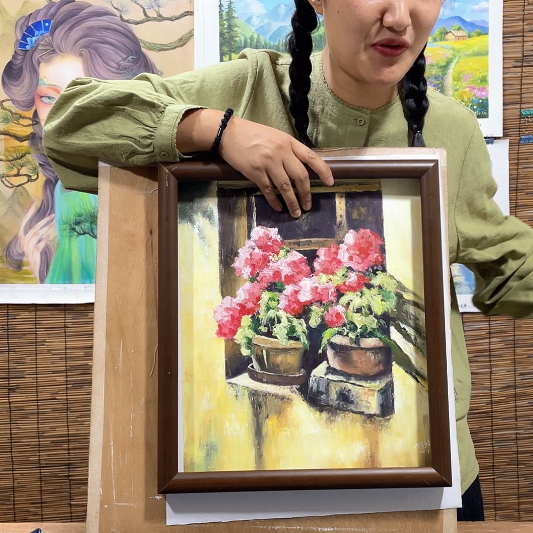 油画薇爽恭喜竞拍成功！