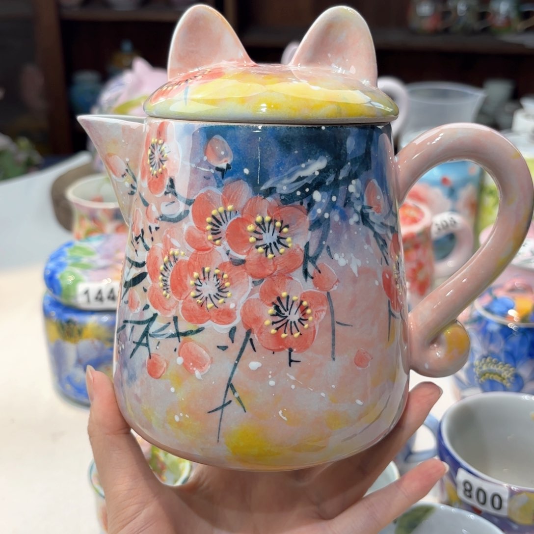 景德镇手绘高温釉下彩陶瓷茶具