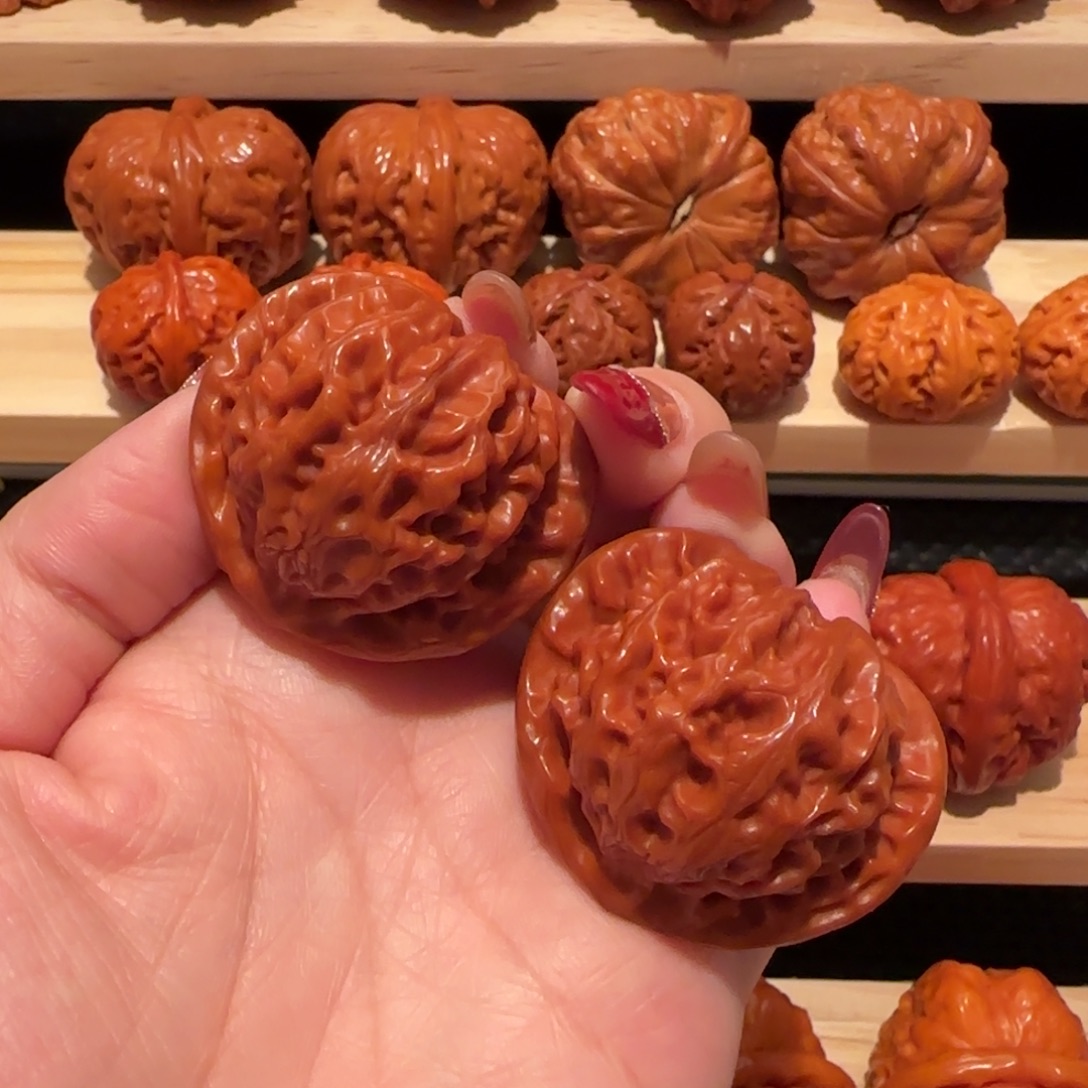 吊坠文玩核桃玉化宫灯40精品3118