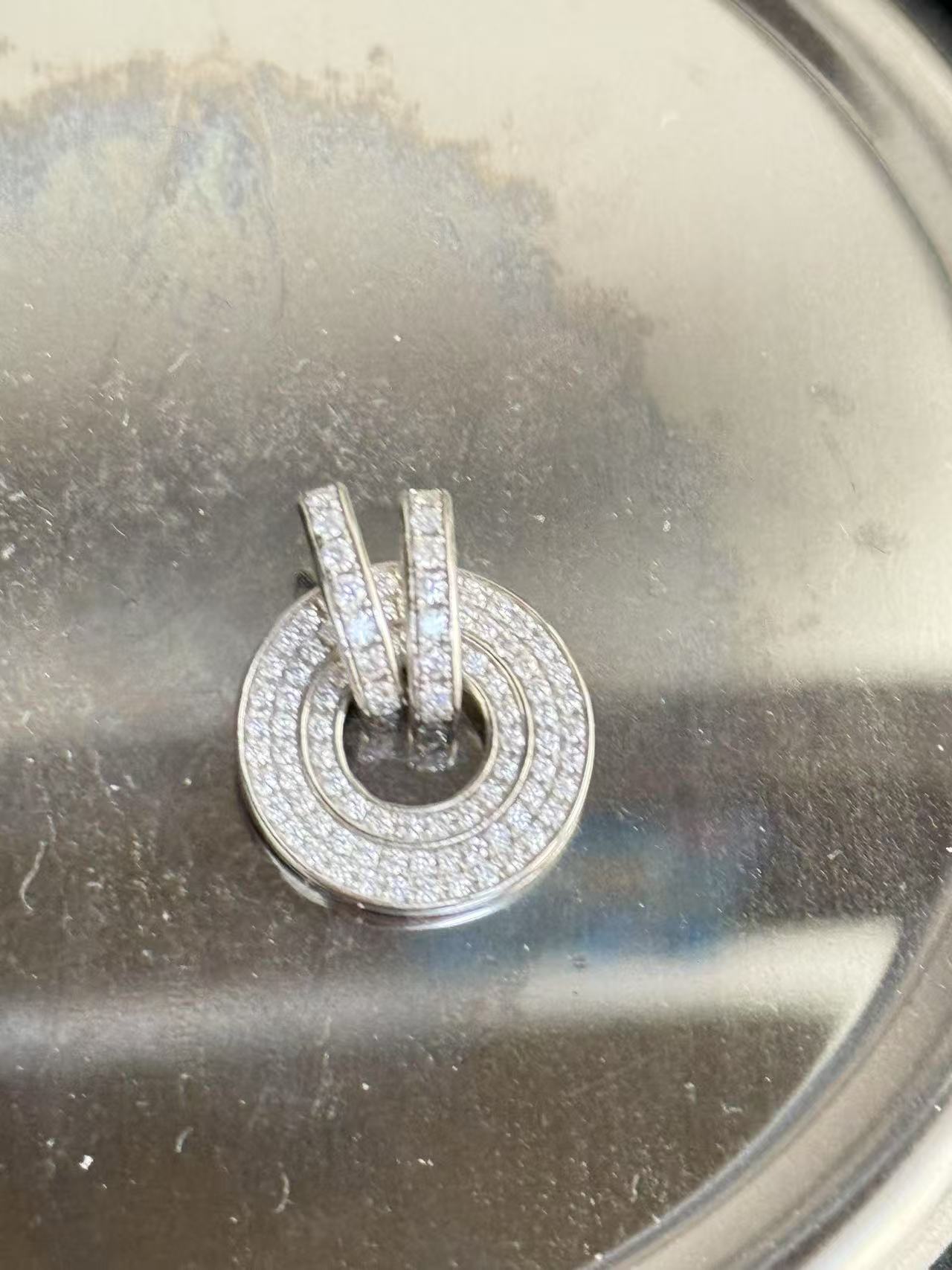 铂金pt950圆环吊坠时尚百搭