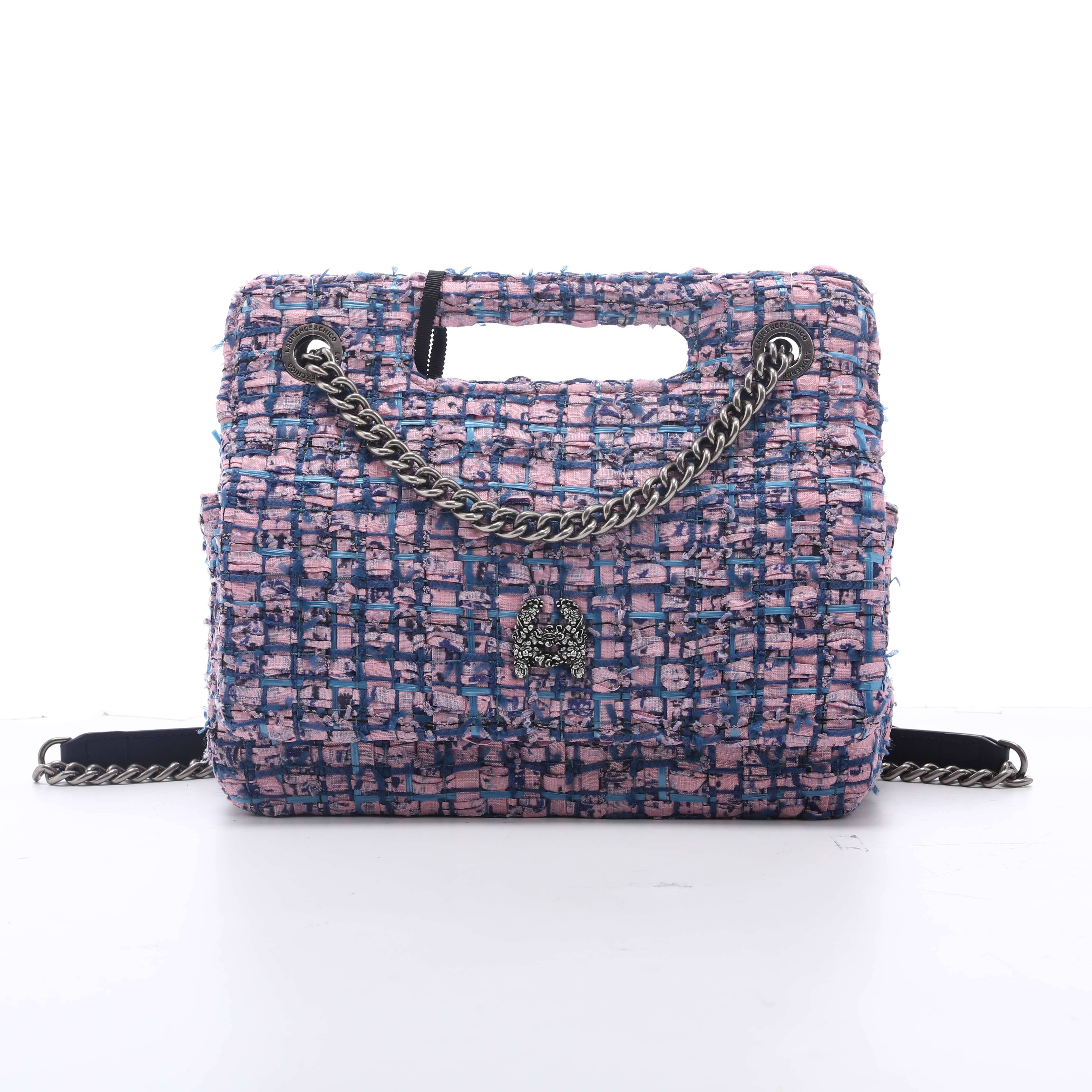 【CHICO专属】蓝紫粗花呢牛奶盒，中号C4AE10323088