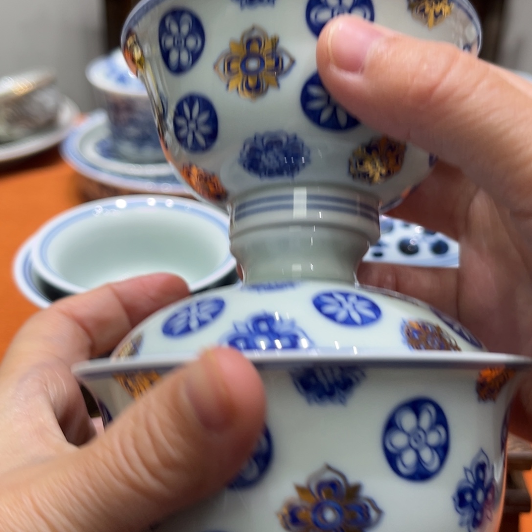 只***.景德镇陶瓷学院盖碗➕小压手