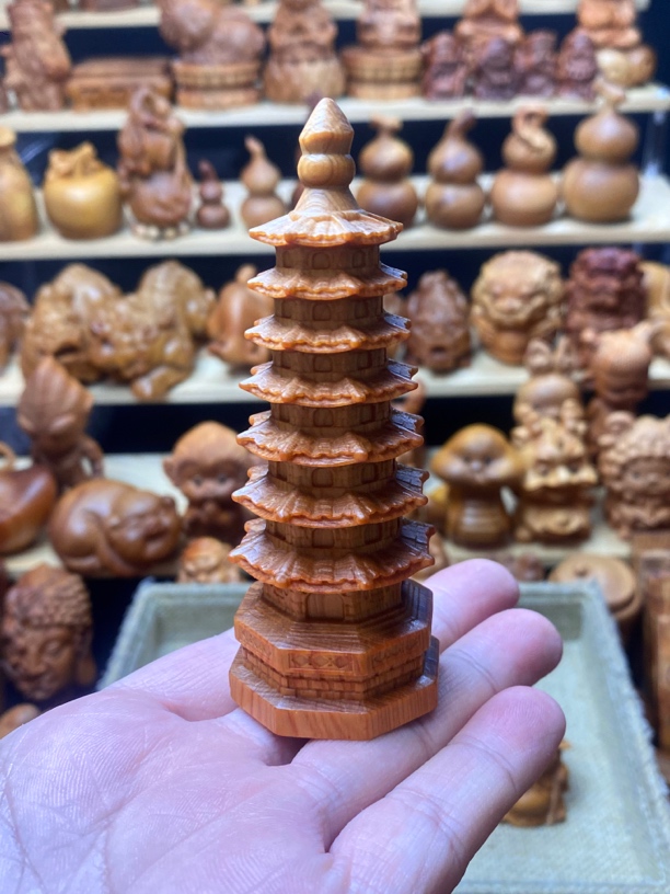 崖柏木雕  文昌塔