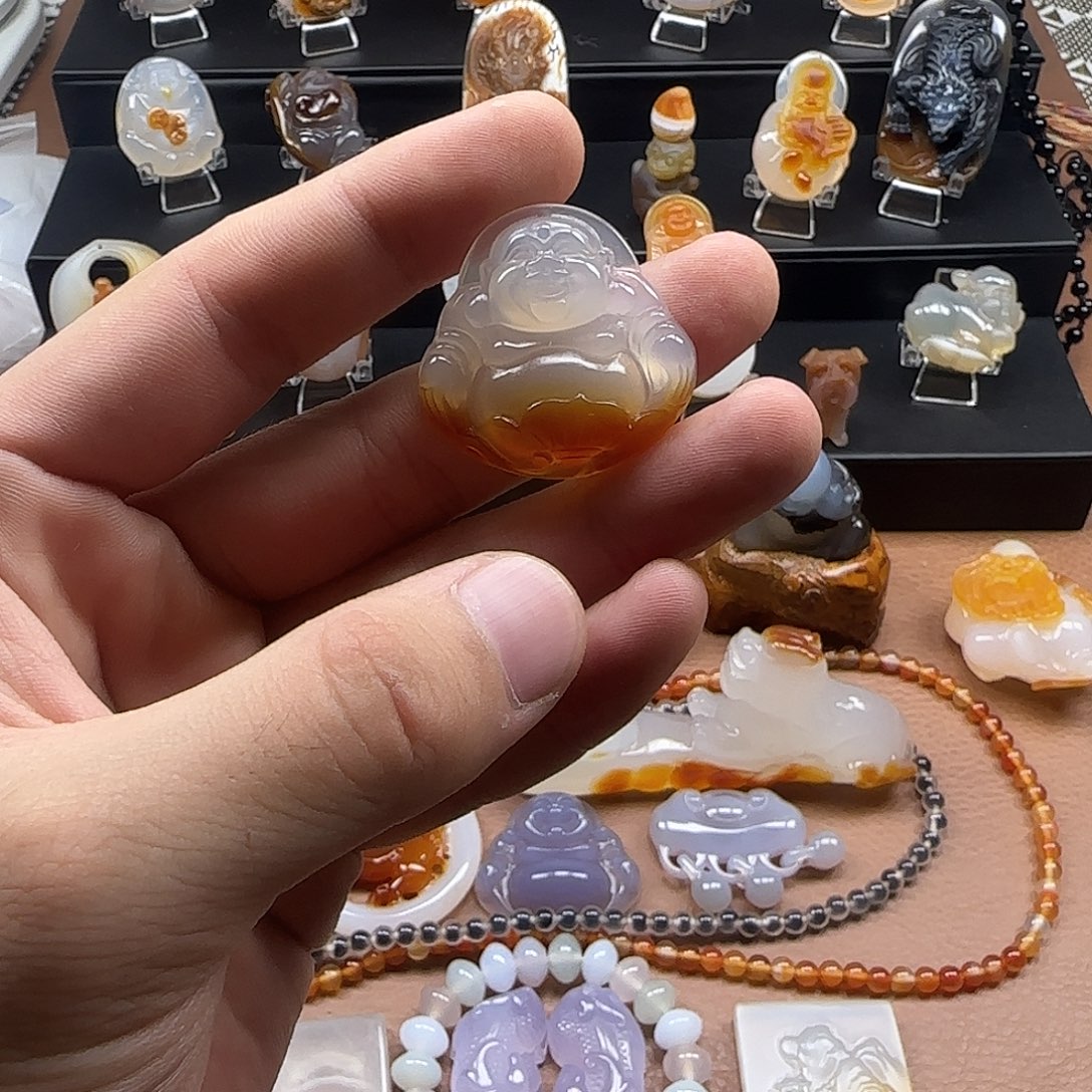 玛瑙/玉髓未镶嵌吊坠(不含链)