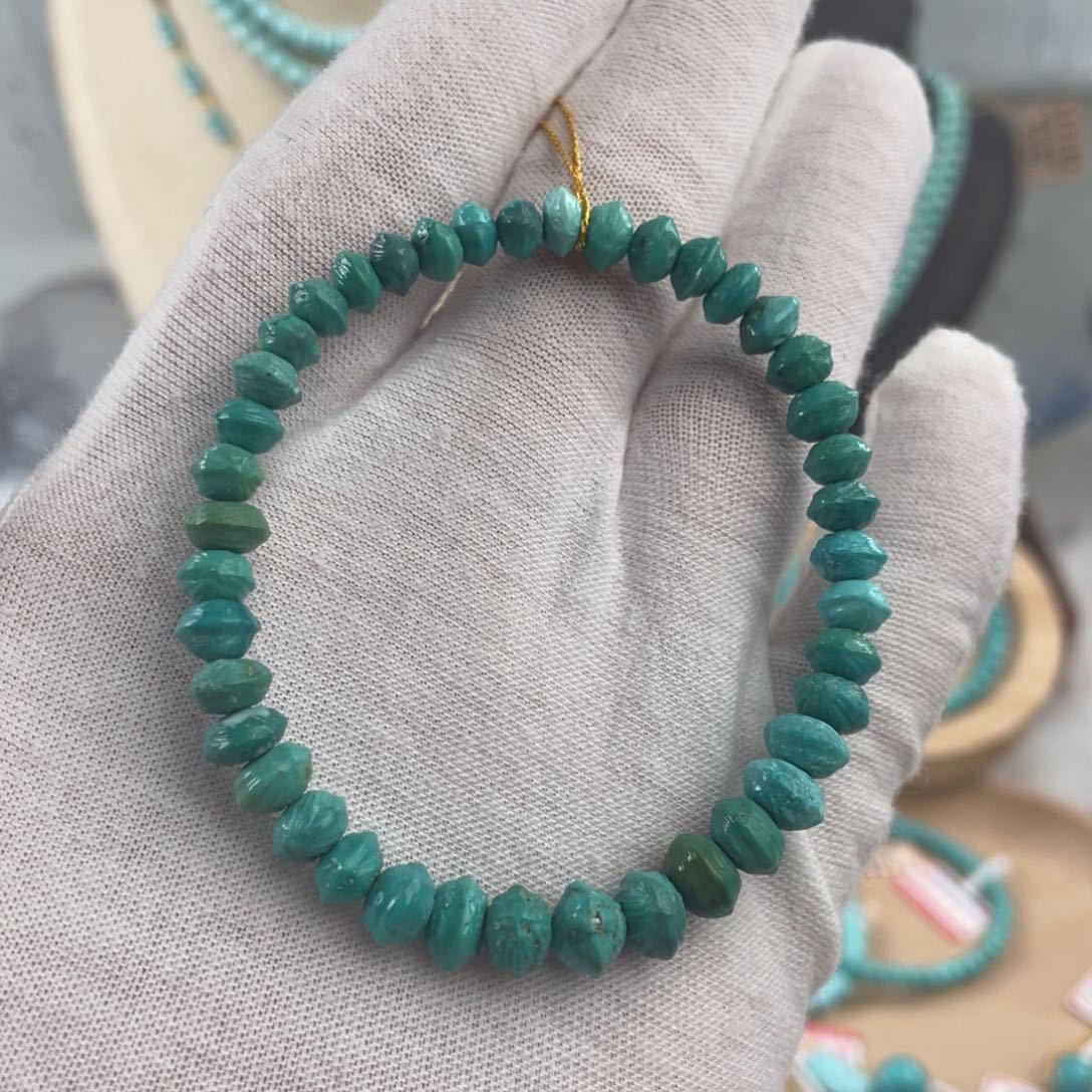 绿松石颈饰未镶嵌娜****剑精品玉化百香籽