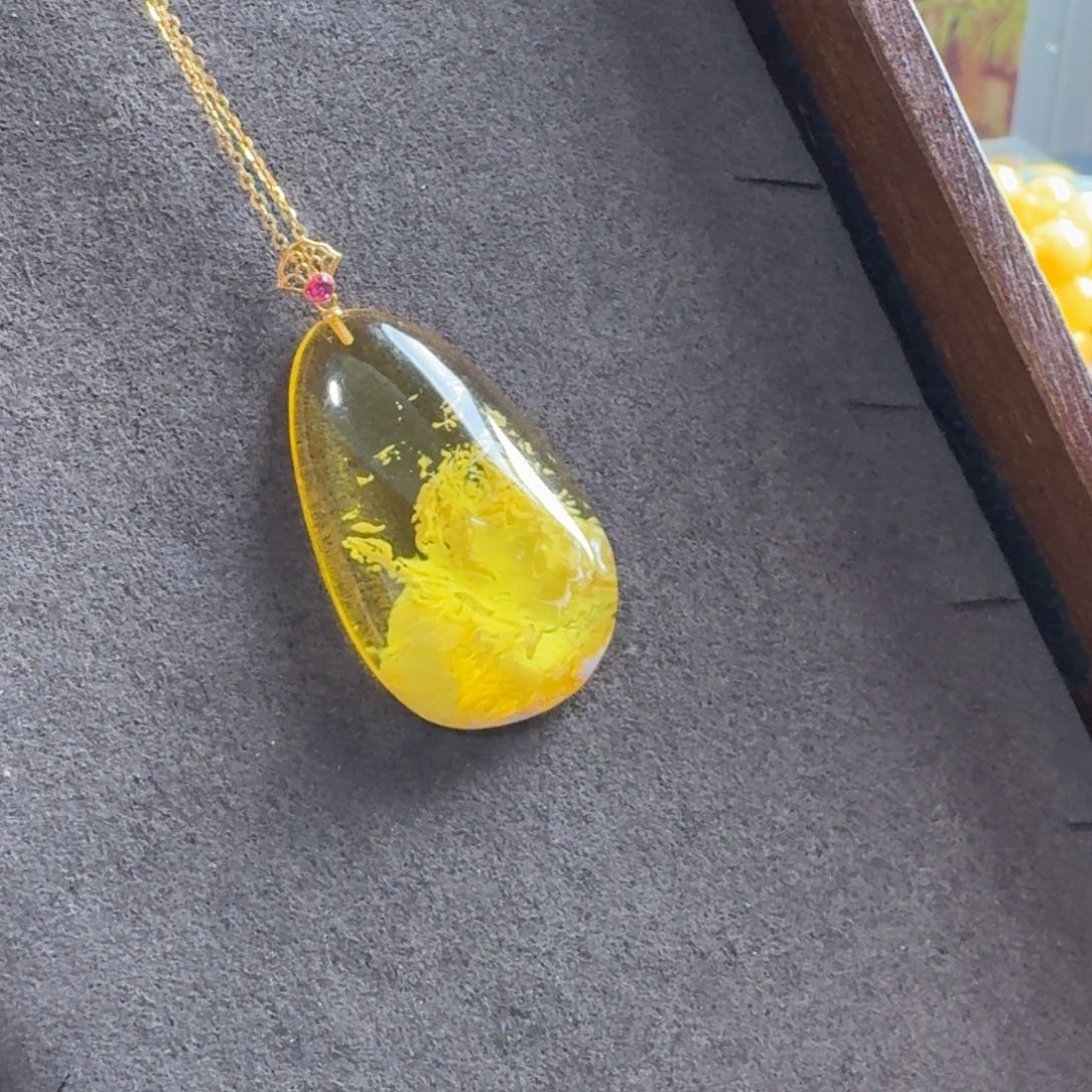 蜜蜡毛衣链未镶嵌