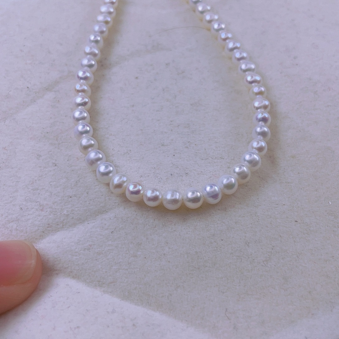 银S925镶嵌淡水珍珠颈饰
