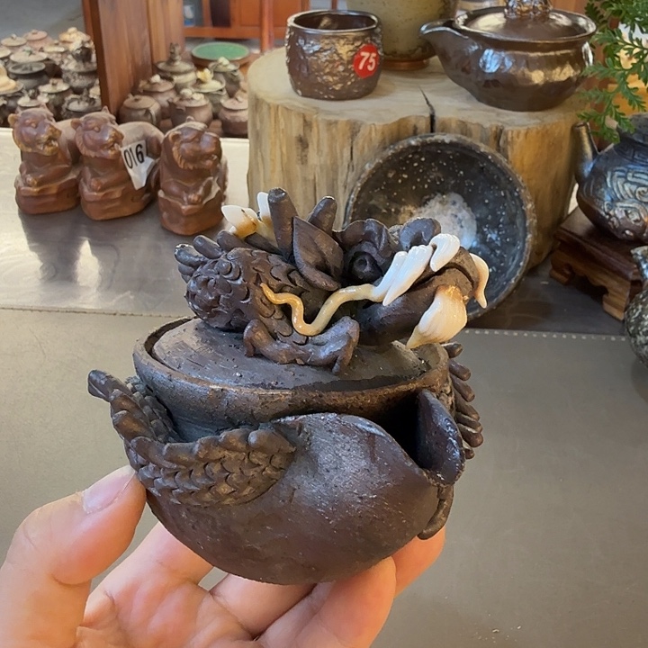 茶壶绿泥伟*柴烧福利心哦多多