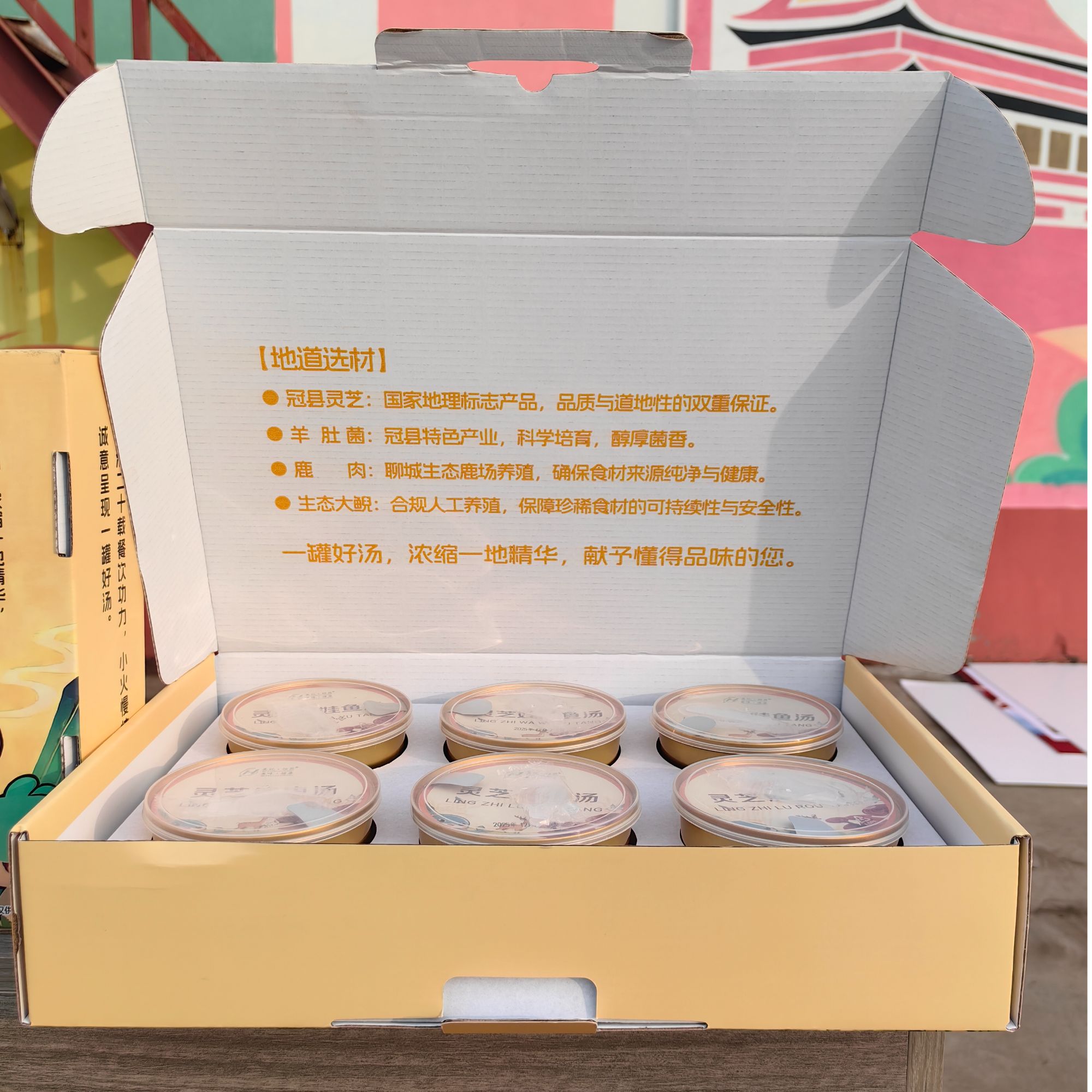 羊肚菌鸽子汤灵芝鹿肉汤灵芝娃娃鱼汤组合礼盒母鸡高汤真材实料