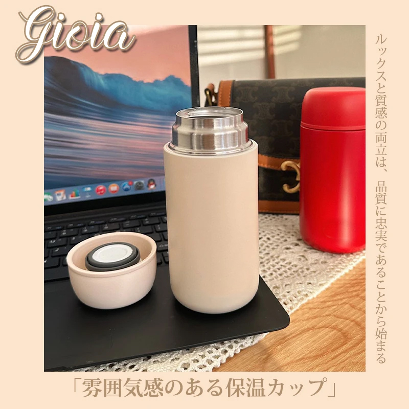  日本咖啡杯316不锈钢保温杯男女士高颜值便携泡饮杯家用保冷水杯