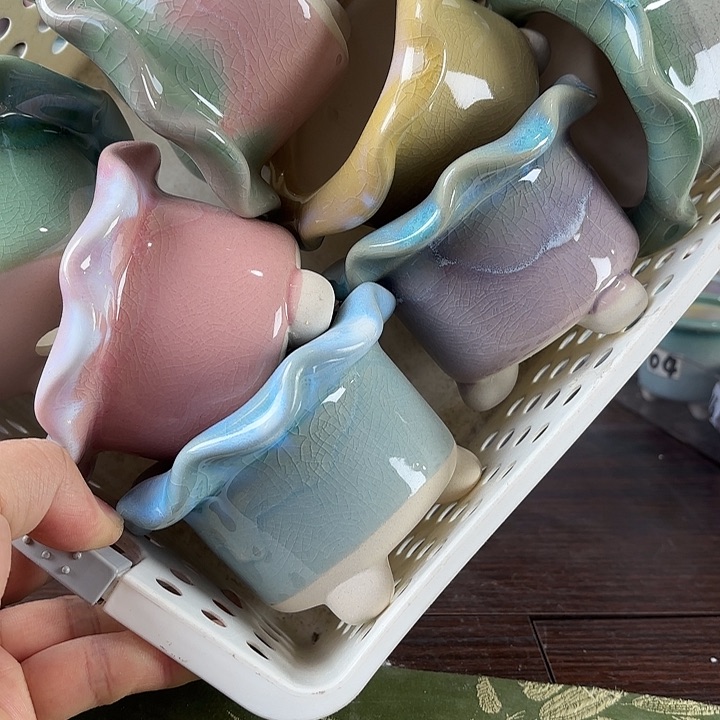 红陶量货/口高深浅搭配发6个