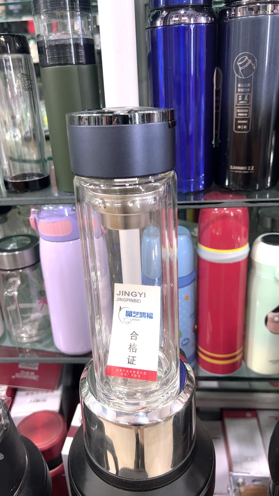 双层玻璃杯便携隔热耐高温泡茶杯大容量水杯家用办公