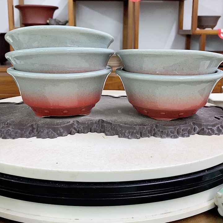 紫砂花盆瑕疵盆口走形气孔火裂6.5-15。。