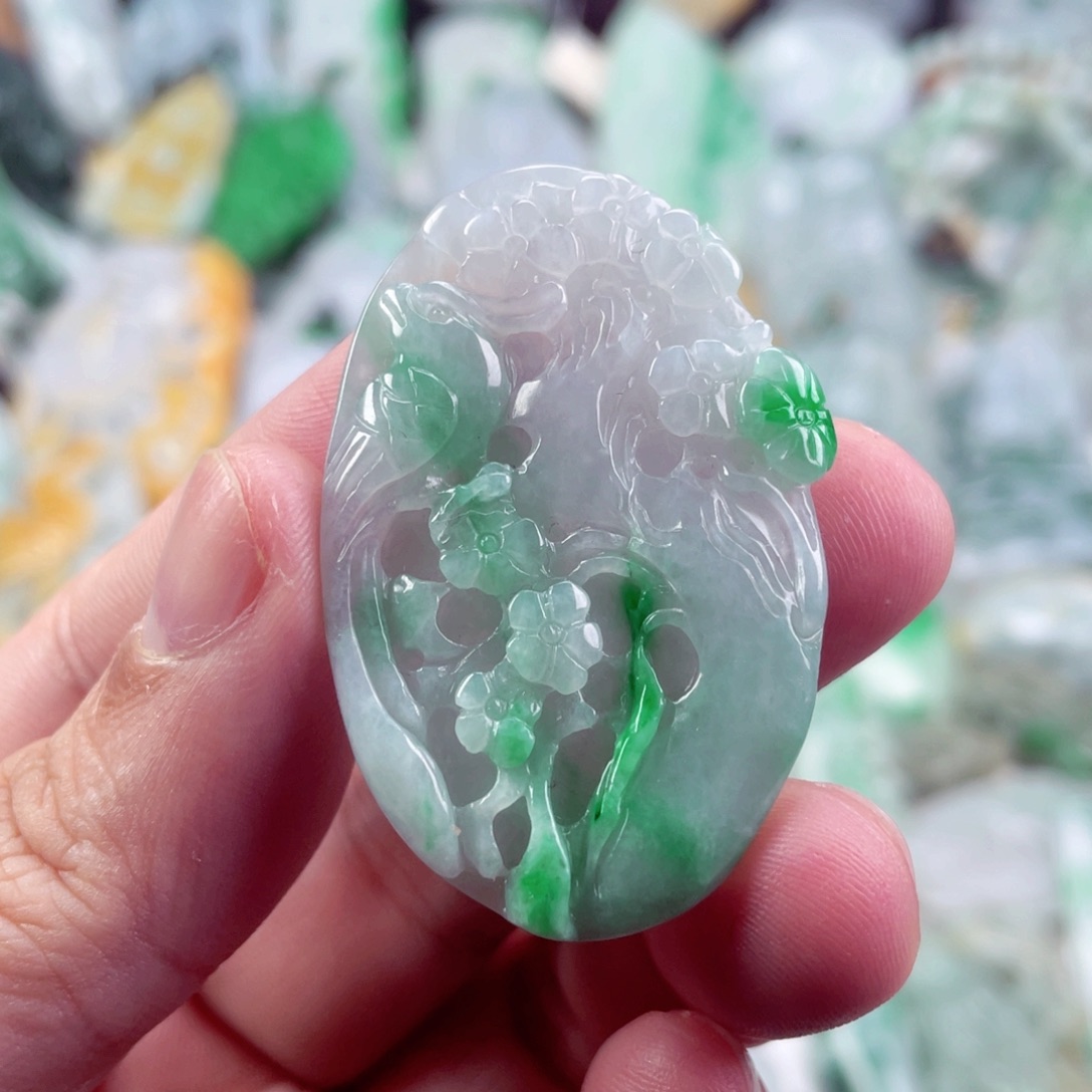 翡翠未镶嵌吊坠(不含链)