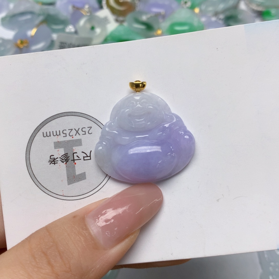 颈饰18K金镶嵌翡翠