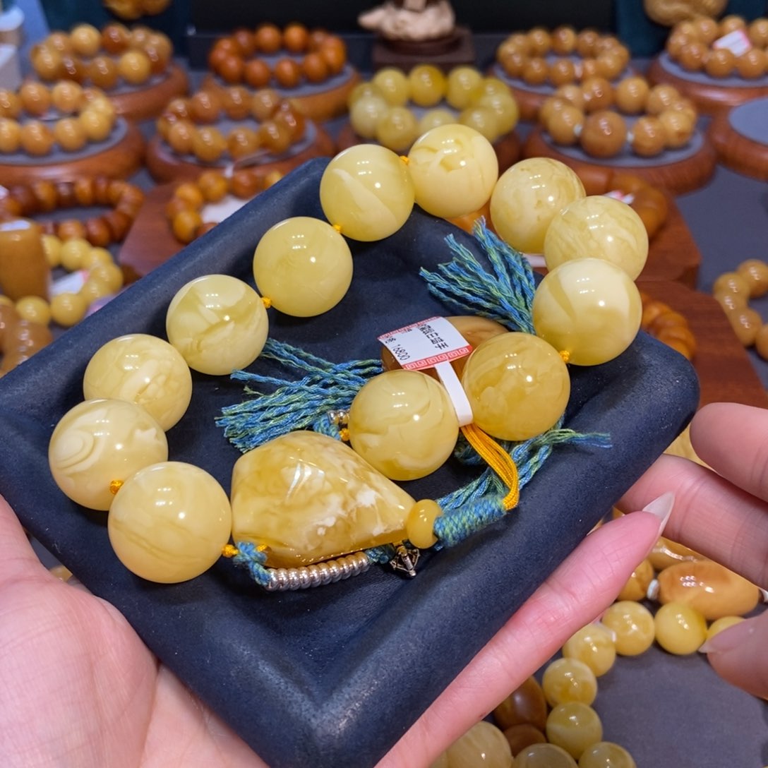 蜜蜡颈饰未镶嵌@****蜜蜡