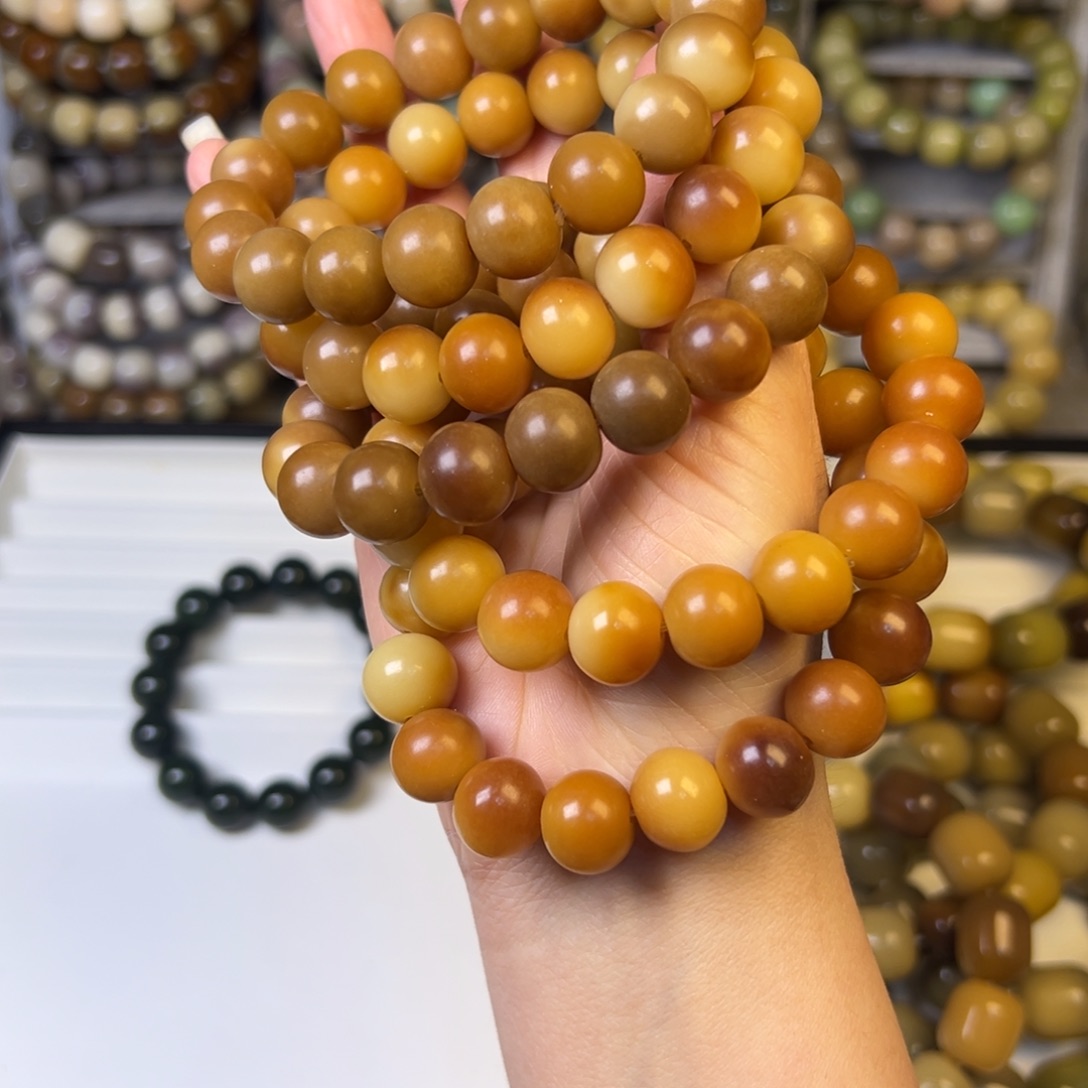 菩提根/象牙果手串老料瓷苹果卡13+  随机发