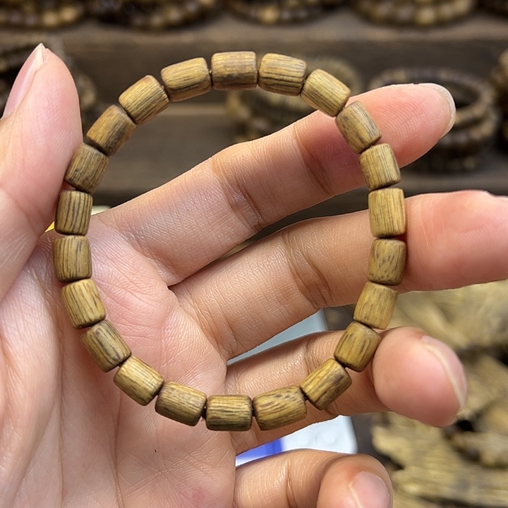 沉香沉香碎屑06桶珠单圈