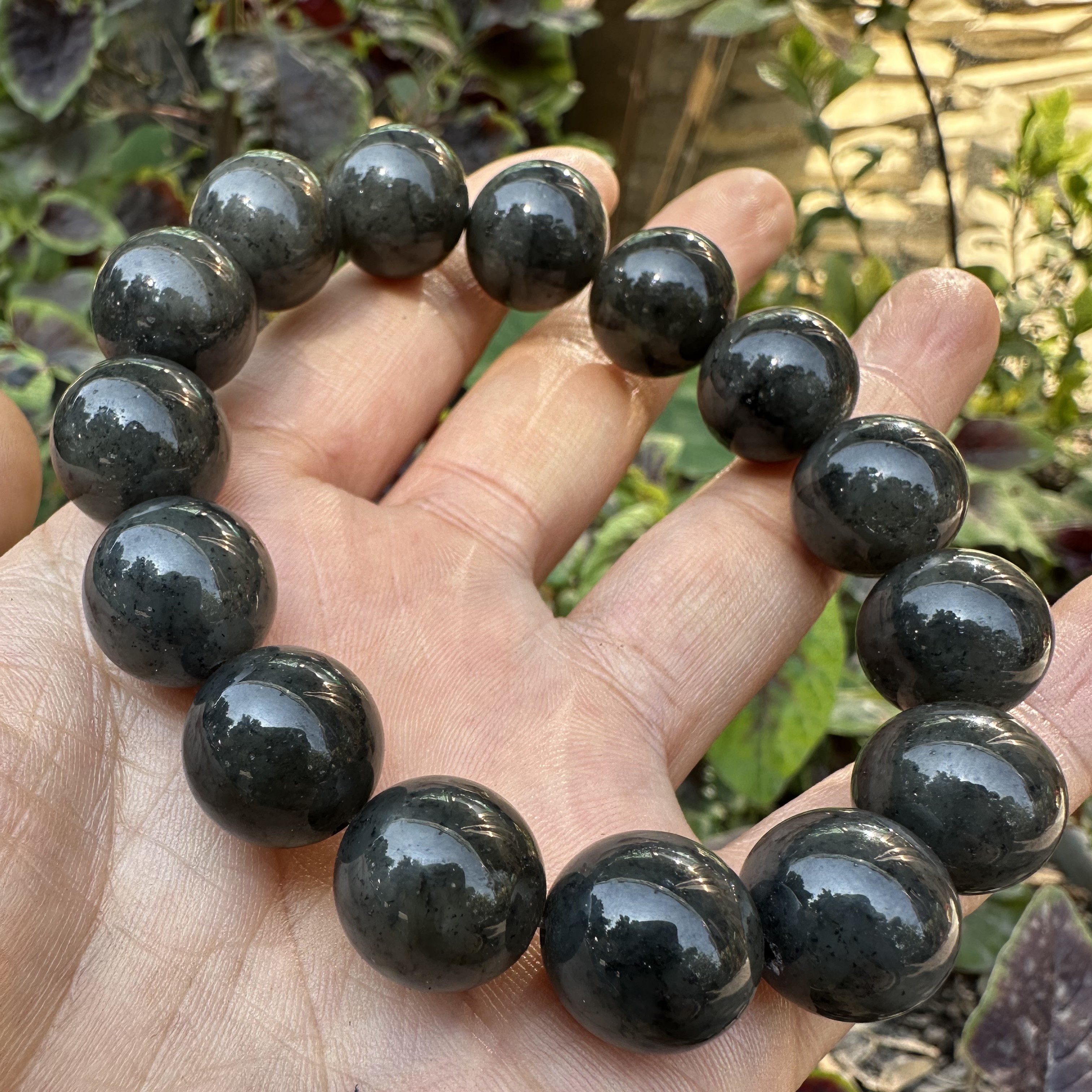 青花点墨丹青卡16手串