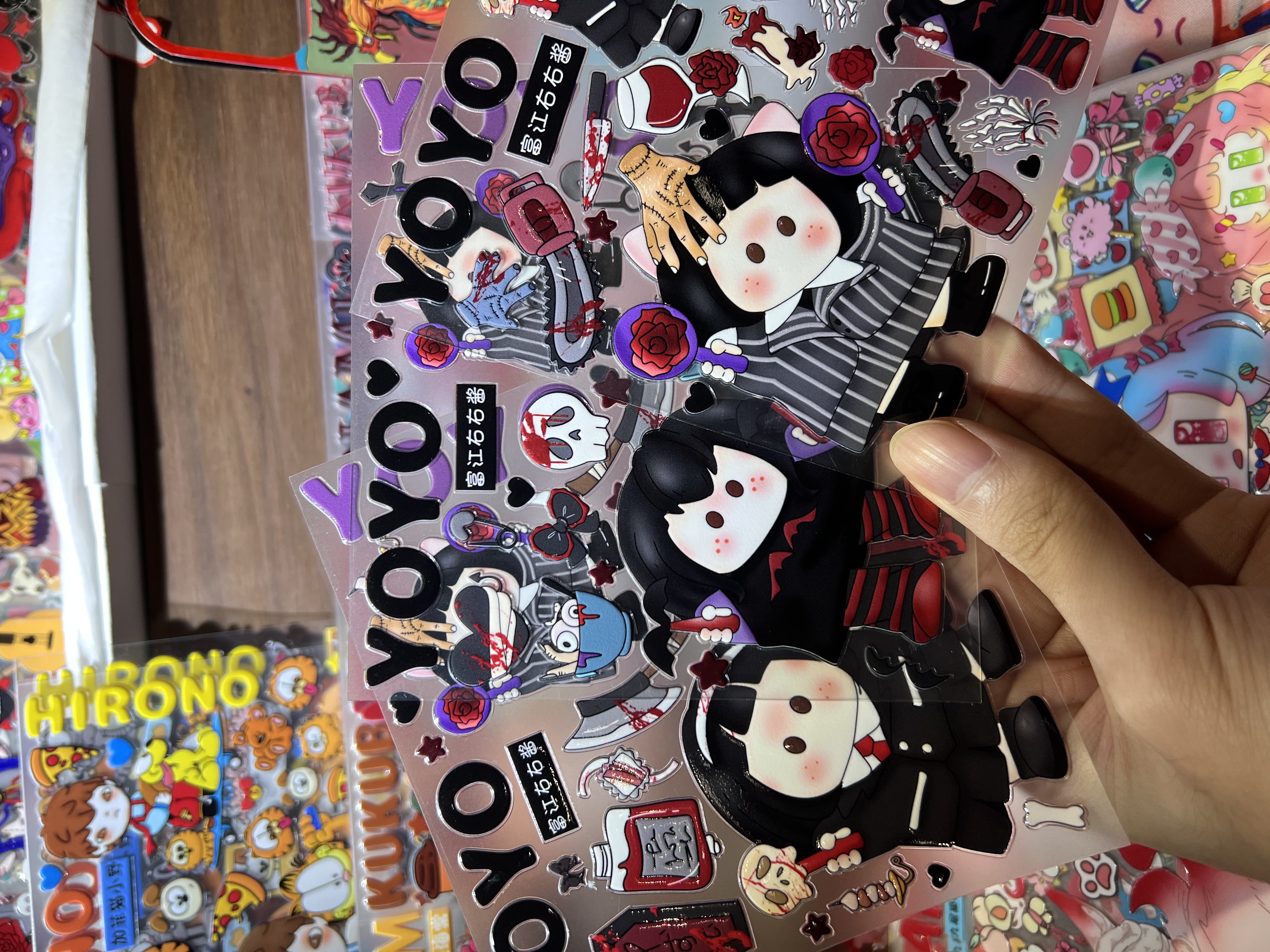 【单张自选】5D浮雕立体贴纸卡通动漫diy手机壳水杯贴画