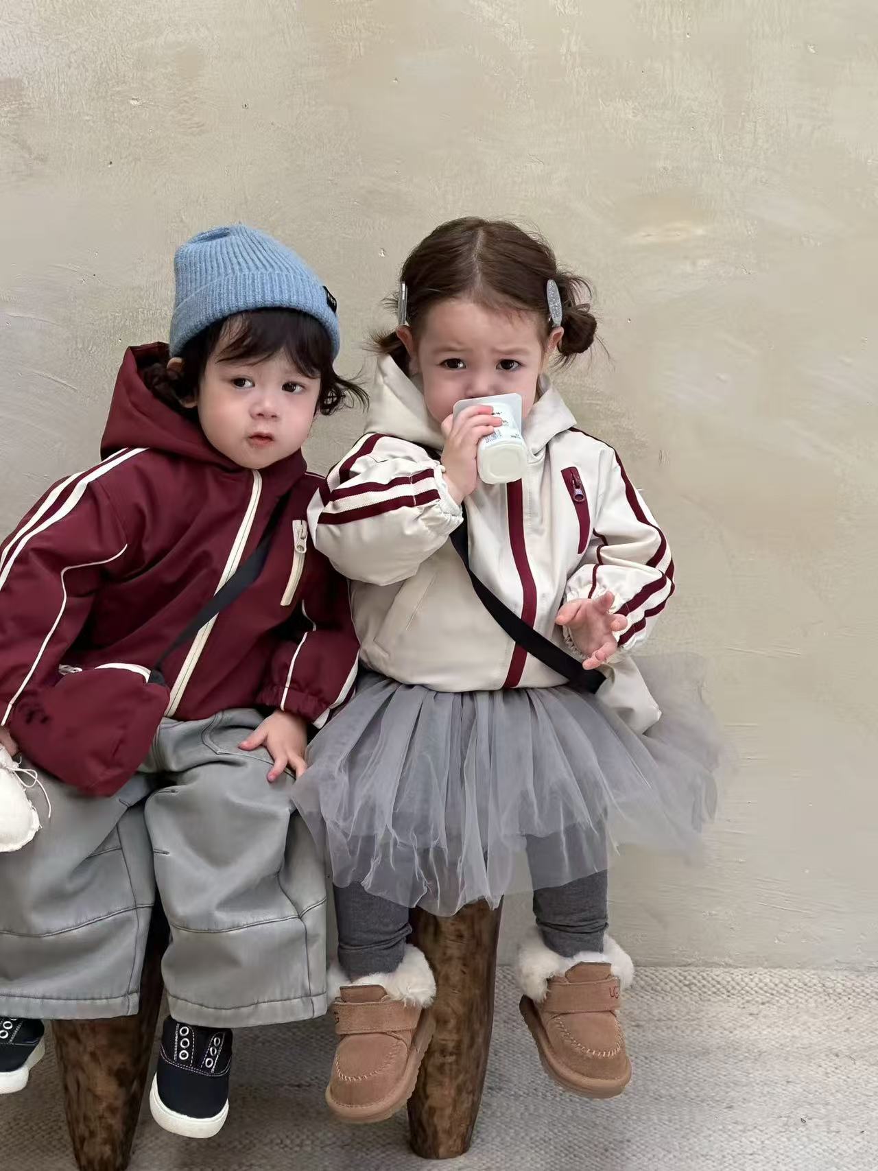 大姐三件套背带裤宝宝婴幼儿男女连体套装