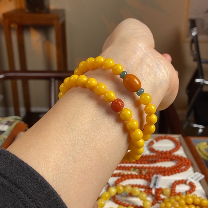 琥珀手链未镶嵌蜜蜡手串7