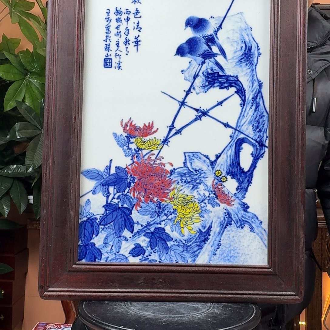 摆件陶景德镇陶瓷手工瓷版画