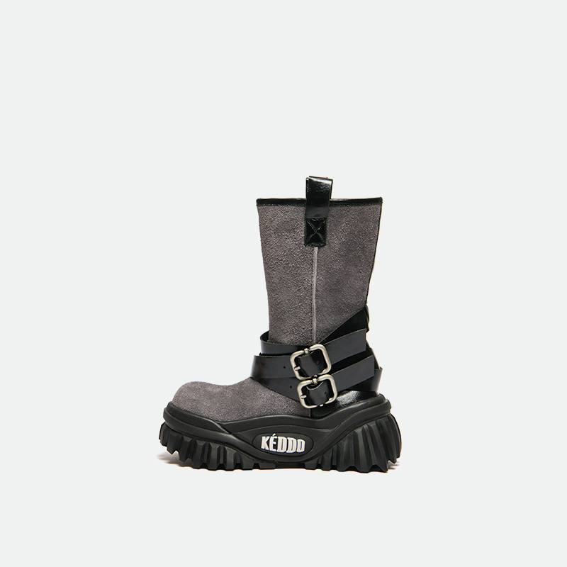 “键盘鞋”复古琥珀风短靴西部牛仔靴时尚女靴烟筒靴女鞋