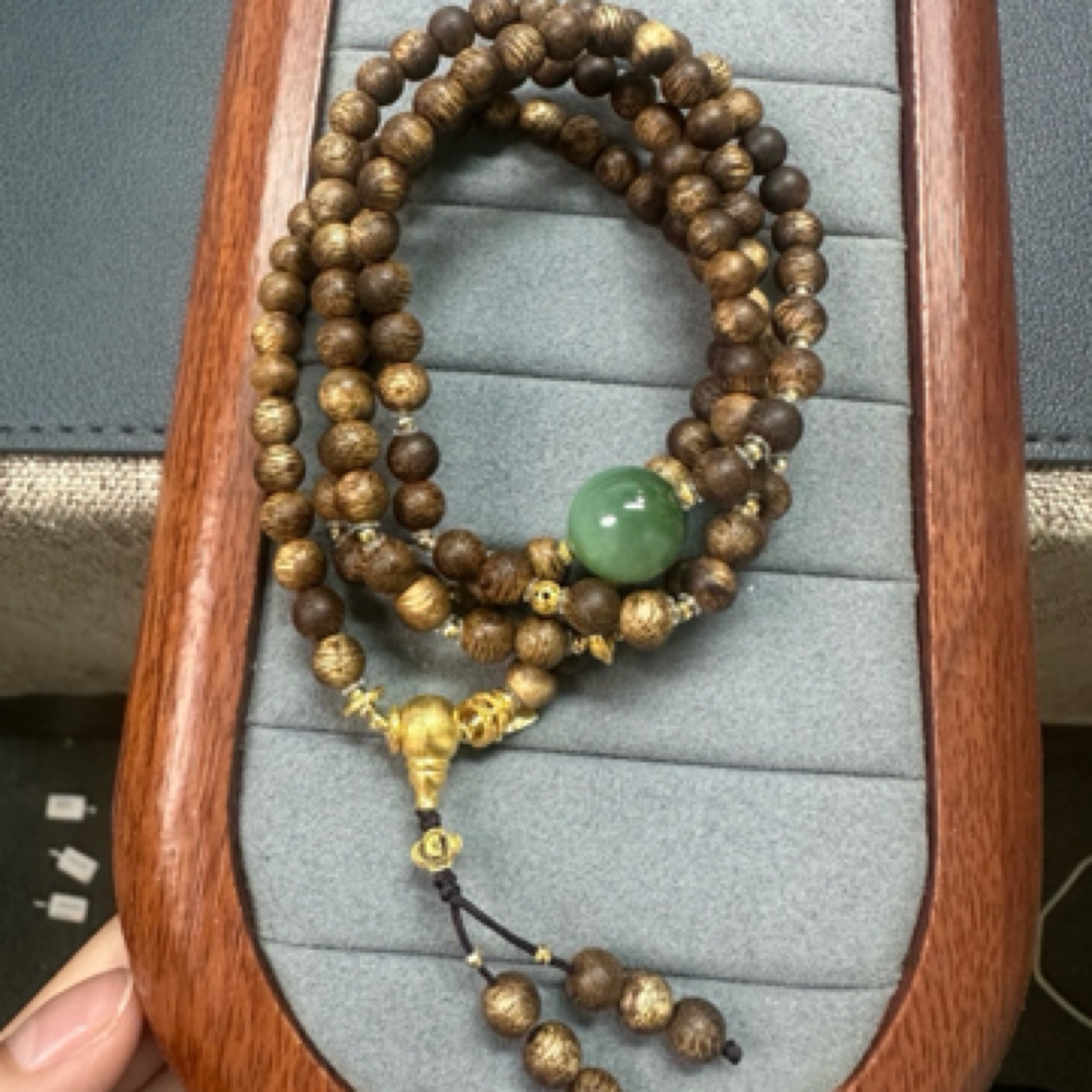 【乐小福珠宝】18k金和田玉手串多圈多样性发货