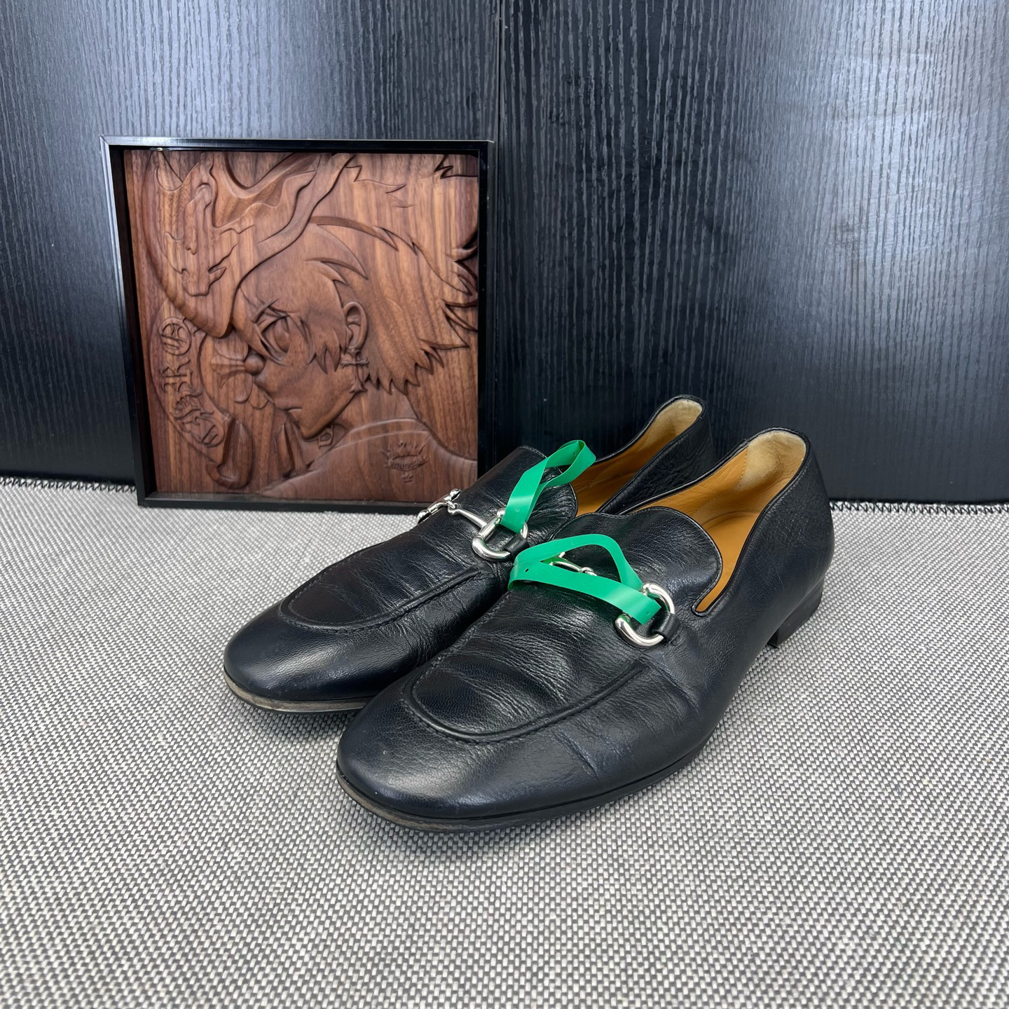 95新 GUCCI/古驰 43码Horsebit 皮鞋CH23233