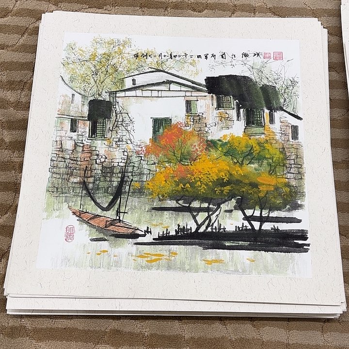 国画花鸟的翅膀和羽毛的
