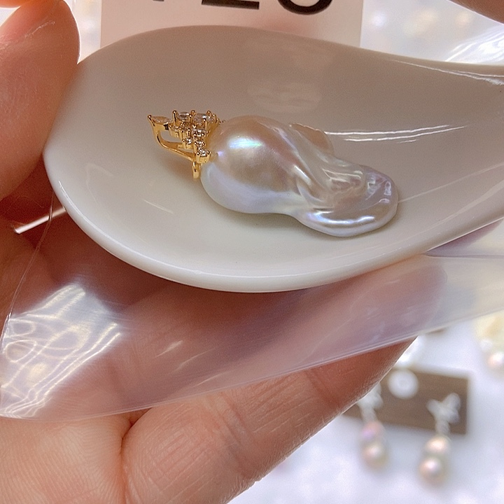 淡水珍珠颈饰银S925镶嵌