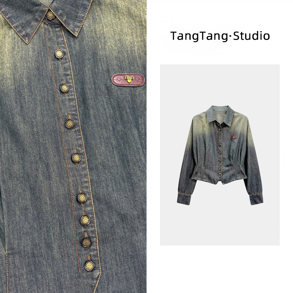 【TangTang·Studio】m家牛仔外套高级气质显瘦女装牛仔外套-258152