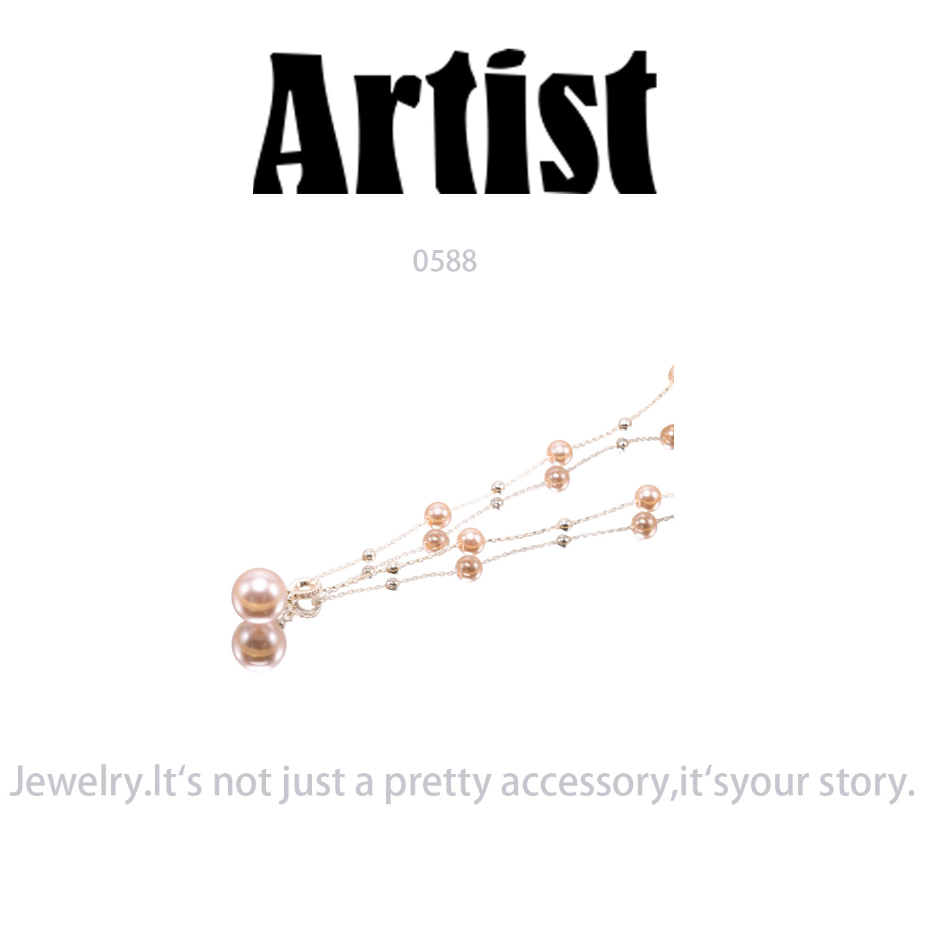 镀K金  Artist  项链~0588（40+5cm）   