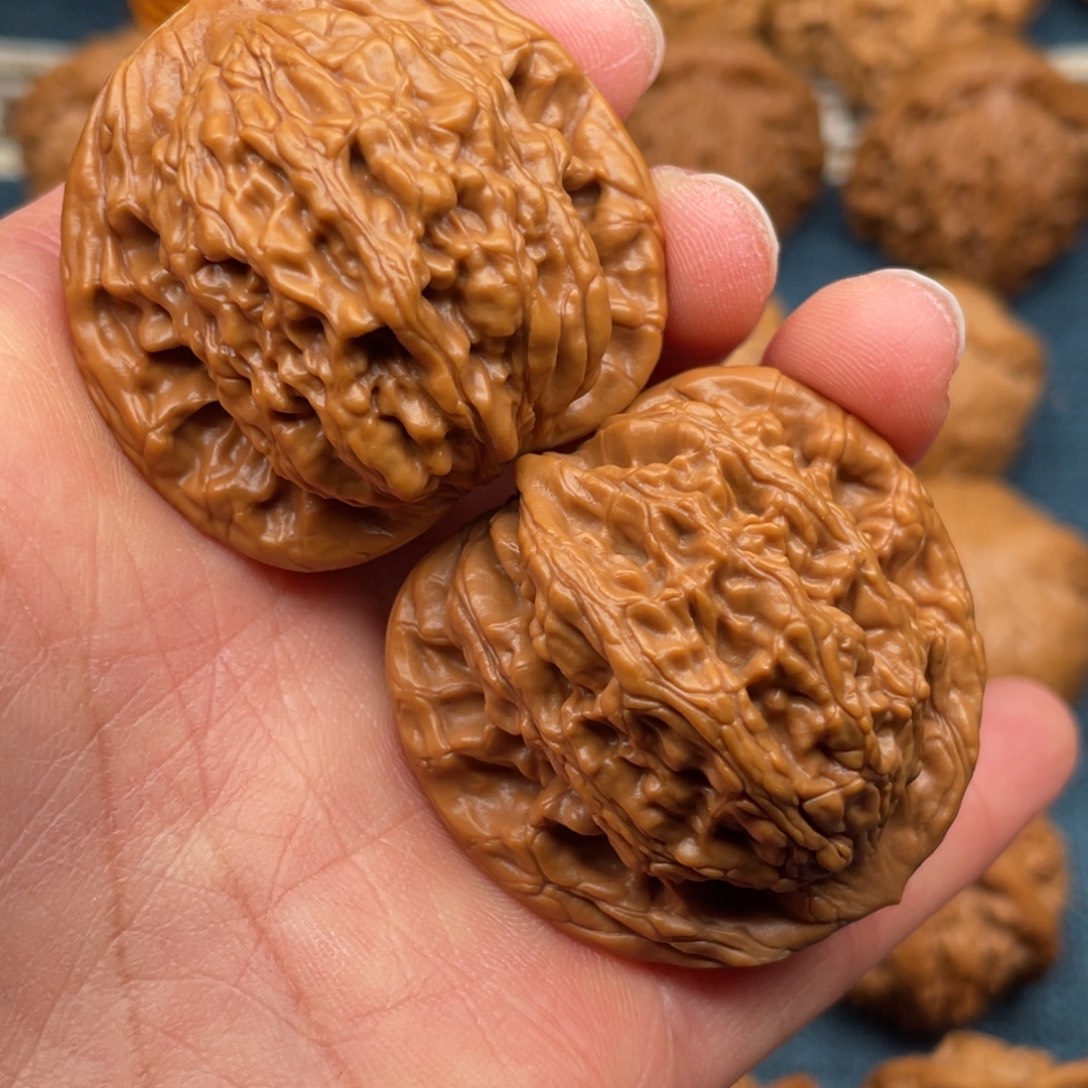 文玩核桃把件40精品虎头