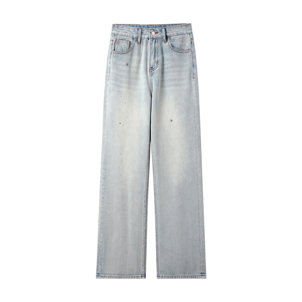 时尚女式百搭休闲裤子百搭微喇牛仔裤GDNZ080