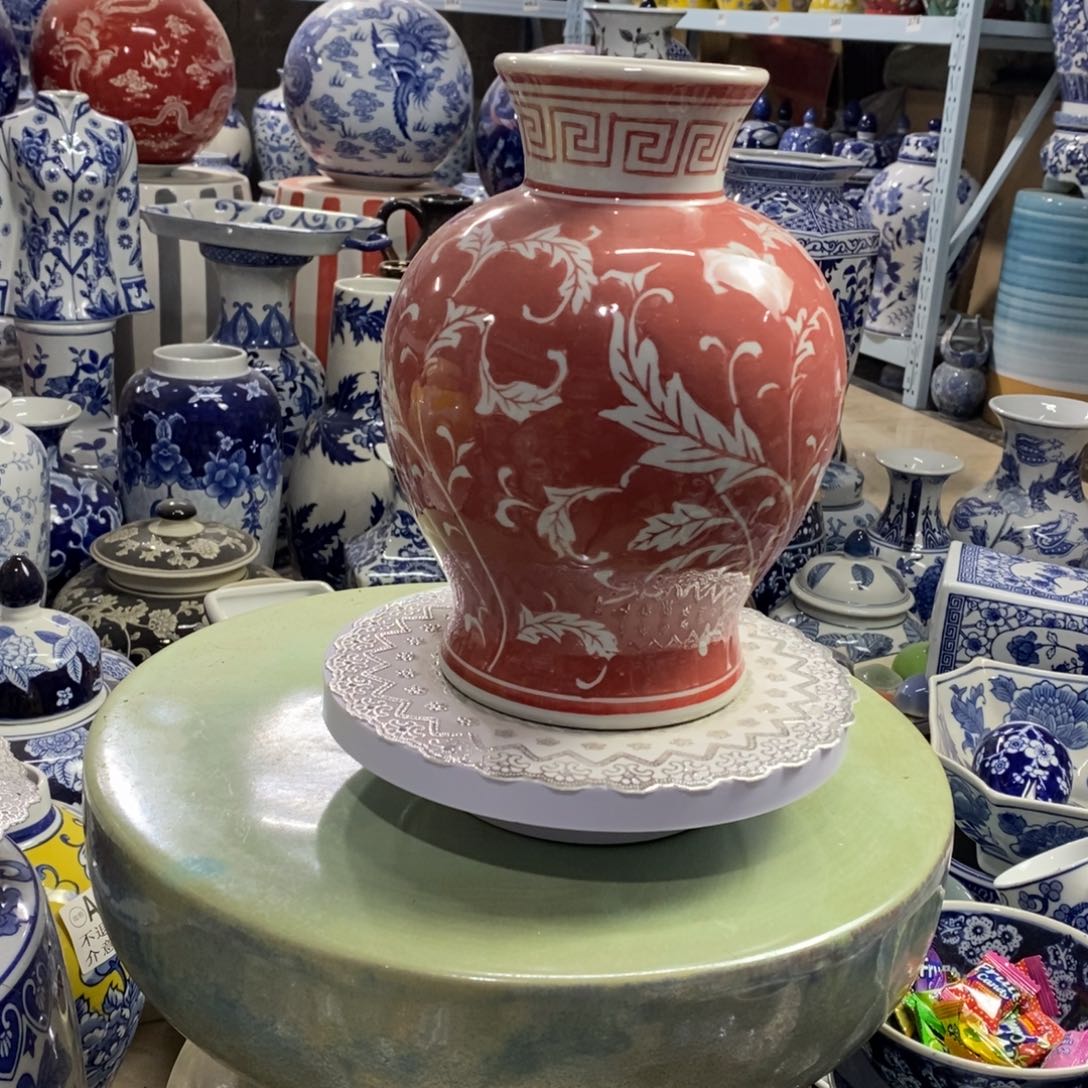 瓶石榴花瓶摆件，高度23……