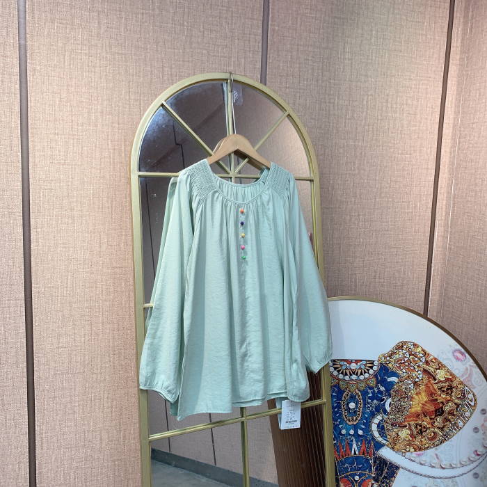 PP054孕妇蓝色上衣90-150