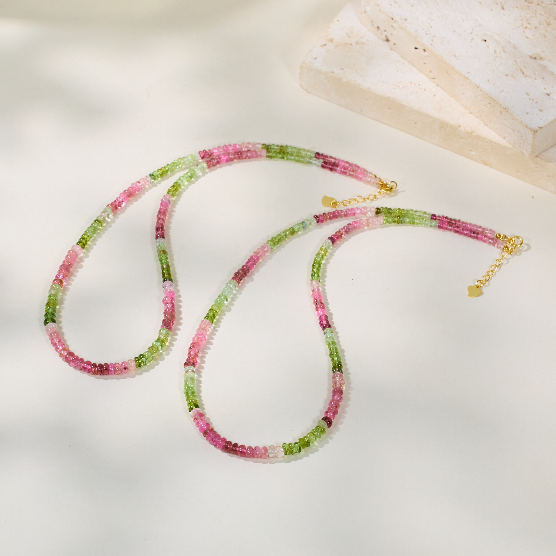 【歪歪】碧玺碟珠项链（卡3-4）（多样性发一）XB-J6429