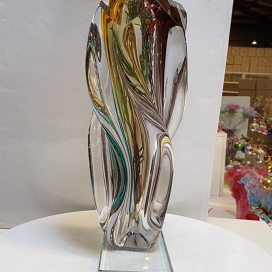 水晶花瓶高32厘米口径6厘米